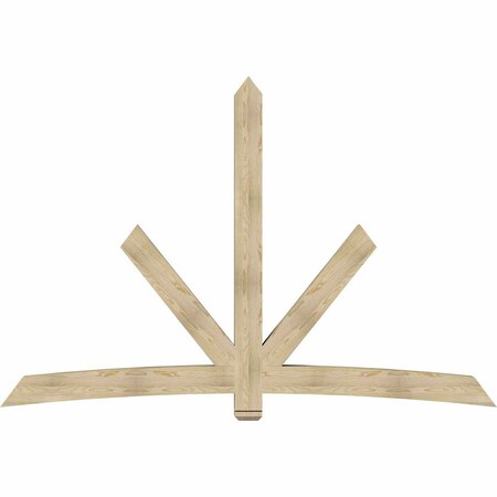 Ekena Millwork Alberta Rough Sawn Timber Gable Bracket, Douglas Fir, 108"W x 72"H x 6"D x 6"F, 16/12 Pitch GBW108X72X0606ALB00RDF